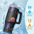 thumbnail image 4 of 30 oz Halloween Witch Skull Tumbler Insulated Stainless Tumbler, Spooky Ghost Coffee Cup Water Bottle, Holiday Gift Mug, 4 of 5