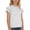 White, variant on Girls Short Sleeve T-Shirts Casual Top With Ruffle Hem And Pull String Detail Tee For School Casual,7-8 Years,Black