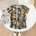 thumbnail image 3 of Grblisyd Cute Outfits for Girls 10-12 Camo Crew Neck Short Sleeve Maple Leaf Print Tops and Elastic Waist Shorts, 3 of 6