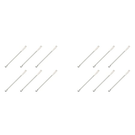 

Lab Mini Scoop 12 PCS Stainless Steel Sampling Reagent Spoon Laboratory Double Head Spatula 125mm