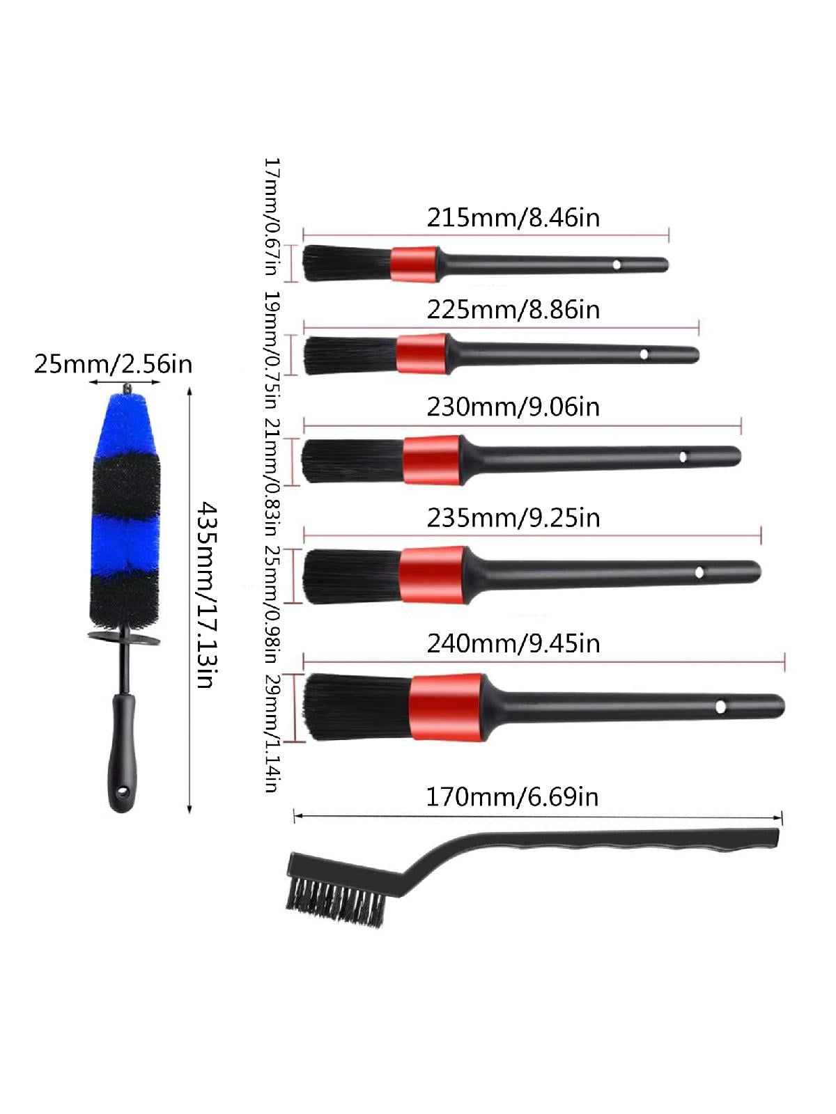 20Pcs Car Wheel Tire Cleaning Brush Set, Car Detailing Kit, Car Detailing Brush Set Wheels for Rim Brush Detailing Brush