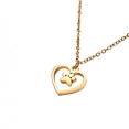 thumbnail image 2 of Collar Corazón Mujer con Dije de Huella de Perro LuckyLy, Acero Inoxidable, Modelo Paw dorado UNITALLA, 2 of 8