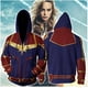 thumbnail image 3 of Sudaderas con capucha de capitán Marvel para hombre, Sudadera con capucha de Carol Danvers, ropa de calle de estilo Cosplay, ropa de calle, 3 of 5