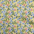 thumbnail image 1 of oneOone Cotton Poplin Yellow Fabric Floral Craft Projects Decor Fabric Printed By The Yard 42 Inch Wide, 1 of 4