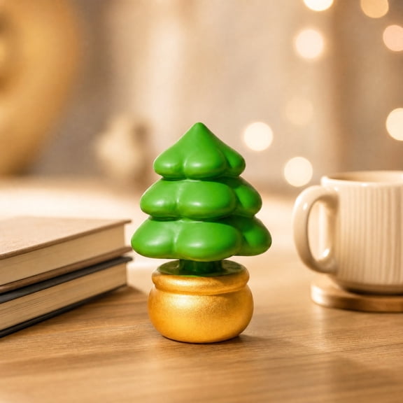 Miwamany Miniature Christmas Tree Ornament, Small Festive Tabletop Decoration, Cute Holiday Centerpiece for Home Office Desk Shelf Winter Display