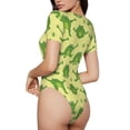 thumbnail image 2 of Fotbe Funny Frogs Body de Mujer con Cuello Redondo y Mangas Cortas, Sin Mangas Ajustado, Suave, Cómodo y Básico-X-Large, 2 of 7