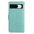 thumbnail image 3 of Designed for Google Pixel 8 Case, Wrist Strap Flip Kickstand PU Leather Wallet Case Cash Card Slots Holder, Protective Shockproof Pattern Women Cover for Google Pixel 8, Green, 3 of 7