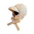 thumbnail image 4 of Gorro de invierno con protección auditiva gruesa y orejeras. Gorra de béisbol. Beige, 4 of 9