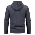 thumbnail image 4 of RMGVDSD Men's Slim Fit Zip Up Hooded Sweater Coat Long Sleeve Knit Pullover Oktoberfest Casual Wear Fall Winter Warm Comfortable Sweater Jacket Versatile Sweaters, 4 of 7