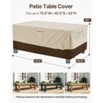 thumbnail image 2 of Cubierta impermeable para mesa de patio Vailge 183x112x58 cm beige, 2 of 6