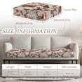 thumbnail image 3 of Xoenoiee Cardinal Flower Print High Stretch Individual Seat Cushion Covers 3 Pack Thick Jacquard Sofa Slipcovers for 3 Couch Cushion Washable Couch Cover for Living Room Outdoor Patio, 3 of 7