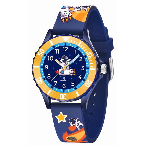 A ALPS Kids Watch Cartoon Kids Analog Watch for Boys Girls Learning Time Watches with Silicone Band Waterproof Watch Gift for Kids Age 4-12