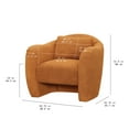 thumbnail image 4 of Beautiful Barrymore Teddy Accent Chair by Drew Barrymore, Butterscotch Shearling, 4 of 11