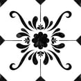 thumbnail image 6 of Mi Alma Black White Floral Peel & Stick Tiles - Vinyl Backsplash 8x8, 6 of 11