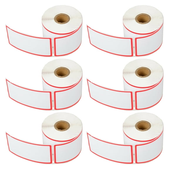 GREENCYCLE 6 Roll (300 Labels/Roll) Red Framed Multipurpose Labels Compatible for Dymo 30344 2-5/16" x 4" (59mm x 102mm) LabelWriter Printer,BPA Free