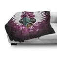thumbnail image 3 of Popstar Party Soft Flannel Fleece Blanket, Disco Ball with Headphones and Angel Wings Vibrant Swirl with Circles, Cozy Plush for Indoor and Outdoor Use, 70" x 90", Magenta Black Teal, by Ambesonne, 3 of 6