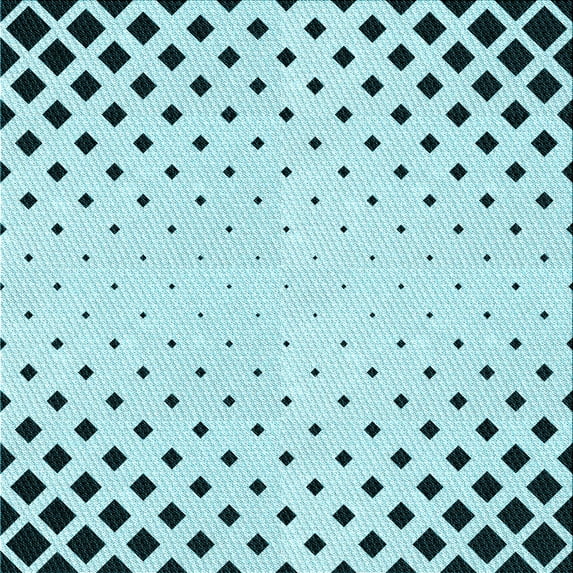 Ahgly Company Indoor Square Patterned Seafoam Green Area Rugs, 6' Square