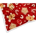thumbnail image 3 of Kuscheln Gingerbread Man Snowflake Blanket, Red Christmas Soft, Warm And Comfortable Plush Comfort Blanket Sofa Bed Sofa, Christmas Holiday Flannel Blanket Decoration Living Room And Bedroom, 3 of 3