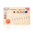 thumbnail image 1 of Placa Cognitiva de Madera, Tablero de Juegos Cognitivo de Galaxia de Madera Orbital Móvil, Juguetes Interactivos de Aprendizaje, 1 of 5