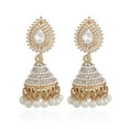 thumbnail image 2 of Guardurnaity 1 par de pendientes Retro de campana india, colgante de cristal de perla de diamante, pendientes de gota para mujer y niña, joyería Ropa, zapatos y accesorios Miscelánea, 2 of 6