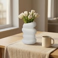 thumbnail image 4 of REGALWOVEN Clear Acrylic Flower Vase, Unbreakable Small Bud Vase for Short Stem Bouquets, Shatterproof Plastic Vase for Desk White 3.5"L x 3.5"W x 5.9"H, 4 of 6