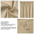 thumbnail image 5 of Unique Bargains Solid Window French Door Curtain Panel Khaki 25" x 40", 5 of 8