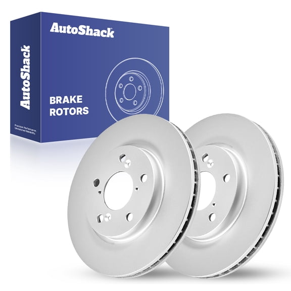 AutoShack Front Vented Coated Brake Rotors 2-PC Set Replacement for 2005-2010 Honda Odyssey ArmorStop 11.64" (295.6 mm)