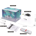 thumbnail image 3 of Lámpara de proyección de cielo estrellado para niños con música y Bluetooth LED Aurora Borealis, lámpara de ambiente con pantalla USB y luz nocturna, 3 of 5