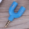 thumbnail image 2 of Adaptador divisor en U de 2 vías para auriculares con conector de audio estéreo de 3,5 mm, 2 of 6
