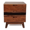thumbnail image 2 of Wood Nightstand : Rustic With Live-edge Fascination, 21.5x16.5x23 Attractiveness,, 2 of 6