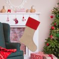thumbnail image 2 of VerPetridure Diy Simple Imitation Linen Composite Christmas Socks C1 Christmas Decorations Stockings 17 Inches Xmas Fireplace Hanging Stockings Gifts, 2 of 9