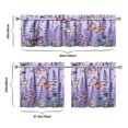 thumbnail image 6 of Purple Lavender Flower Butterflies 3-Piece Kitchen Curtains Set Kitchen Curtains Sets with Valance for Windows Rod Pocket Machine Washable Kitchen Decor Decorations (54"x18"+2x27.5"x24"), 6 of 6
