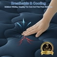 thumbnail image 5 of INGALIK California King Mattress Pad, Cooling Breathable Mattress Topper, 400TC Quilted Fitted Protector and Cover with 8-21" Deep Pocket, Navy Blue, 5 of 10