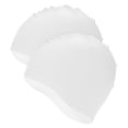 thumbnail image 1 of Uxcell Gorro de Natación de Silicona en Paquete de 2 para Mujeres y Hombres, Sombrero de Natación Impermeable No Deslizante Duradero [Blanco], 1 of 6