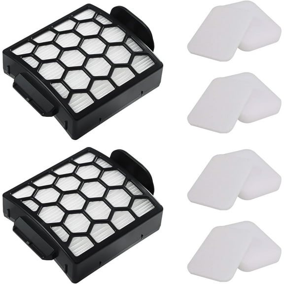 2 HEPA Filter & 4 Set of Foam Filters for Shark Navigator NV150 NV251 NV255 & Zero-M ZU62 ZU62C ZU60 Upright Shark Vacuum Filter Replacement Part 1238FT60 1239FT60