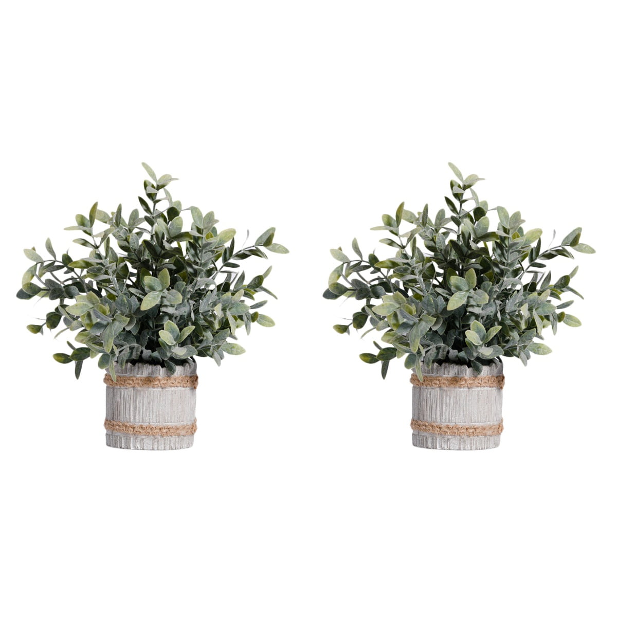 NUOLUX Potted Fake Plants Pot Pot Decoration Greenery Eucalyptus Silk