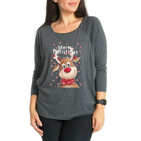 

Baloco Womens Maternity Breastfeeding Long Sleeve Blouse Christmas Xmas Elk Tops Pregnant Nursing T-Shirt