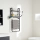 thumbnail image 4 of Toallas de baño, baño, toalla absorbente gruesa y suave, hogar, lavar la cara, toalla de regalo, toalla rectangular estriada gris oscuro 74x34cm, 4 of 6