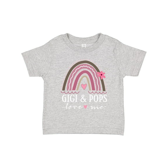 Inktastic Gigi and Pops Love Me Rainbow Girls Toddler T-Shirt