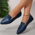 thumbnail image 4 of Miluxas Women Flats Shoes Women Breathable Thin Soft Soled Pointed Toe Dress Shoes Comfortable Slip on Shoes Blue 6(37), 4 of 9