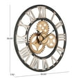 thumbnail image 3 of DecMode 30" Brown Metal Gear Wall Clock, 3 of 9