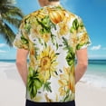 thumbnail image 6 of High Quality Hawaiian Shirts for Men Short Sleeve Aloha Beach Shirt Floral Summer Casual Button Down Shirts Blouses LH6HR4, 6 of 7