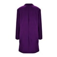 thumbnail image 6 of Women's Long Coats Single Breasted Pea Coat Winter Casual Blazer Jacket Trench Coat Purple S, 6 of 9