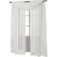 thumbnail image 2 of Sheetsnthings Solid Abri Rod Pocket, 50-Inch Wide x 120-Inch Long Crushed Sheer Curtain Panel, White, 2 of 4