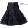 thumbnail image 3 of CYYPLAS Women's 50s Vintage Petticoat Black Half Slip Tutu Underskirt 26" Crinoline Rockabilly Small-Medium 1PC, 3 of 5
