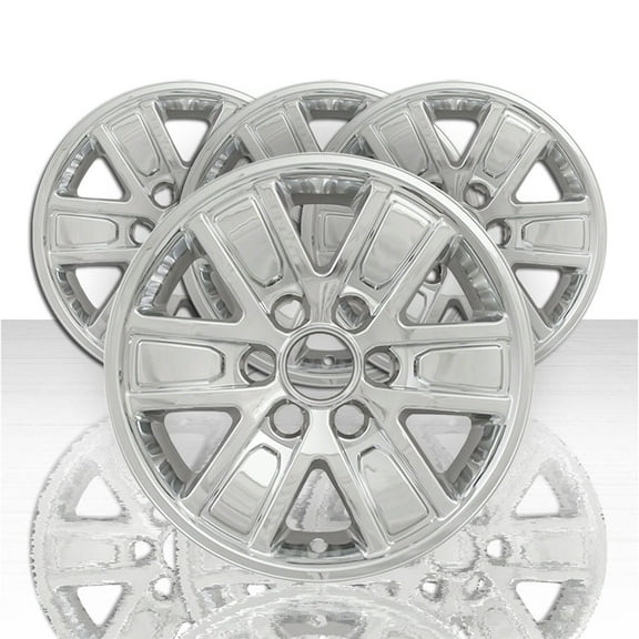 Set of 4 17" 6 Spoke Wheel Skins for 2014-2018 GMC Sierra 1500 SLE - Chrome