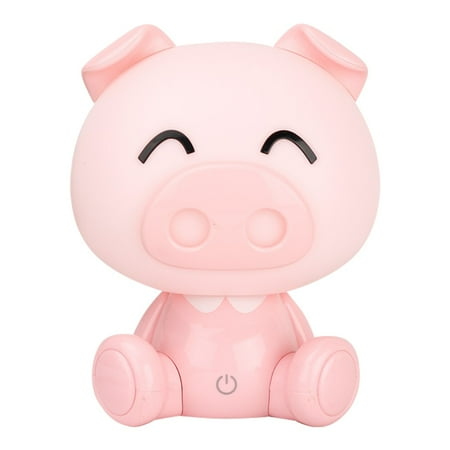 

Hloma Cartoon Pig Children Bedroom LED Night Light Touch USB Desk Lamp Kids Gift Decor