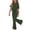Army Green, variant on Girls Leopard Heart Clothing Set Teen 2 Piece Outfits Crewneck Oversized Short Sleeve Tops Flare Pants Sets School Loose Light Blue 9-10 Years