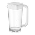 thumbnail image 1 of Jarra de agua de 2 l con tapa, fácil de limpiar, para agua fría y caliente, ideal para el hogar, ideal para el refrigerador, para té, leche, café,, 1 of 8
