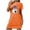 Orange, variant on Somuwie Plus Size Women's Halloween Short Nightdress Chest Print Round Neck Short Nightdress